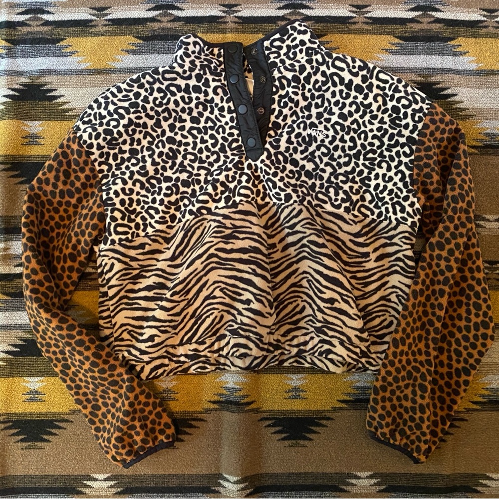 Vans Animal Print Crop Fleece